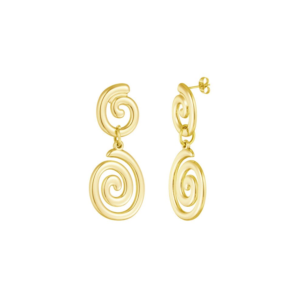 Swirly Wave Oorbellen Goudkleurig