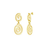 Swirly Wave Oorbellen Goudkleurig