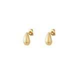 Tear Drop Oorbellen Goudkleurig voorkant - Mae Lilly