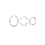 Three Little Hoops Oorbellen Trio Zilverkleurig