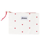 Toilettas White Red Hearts