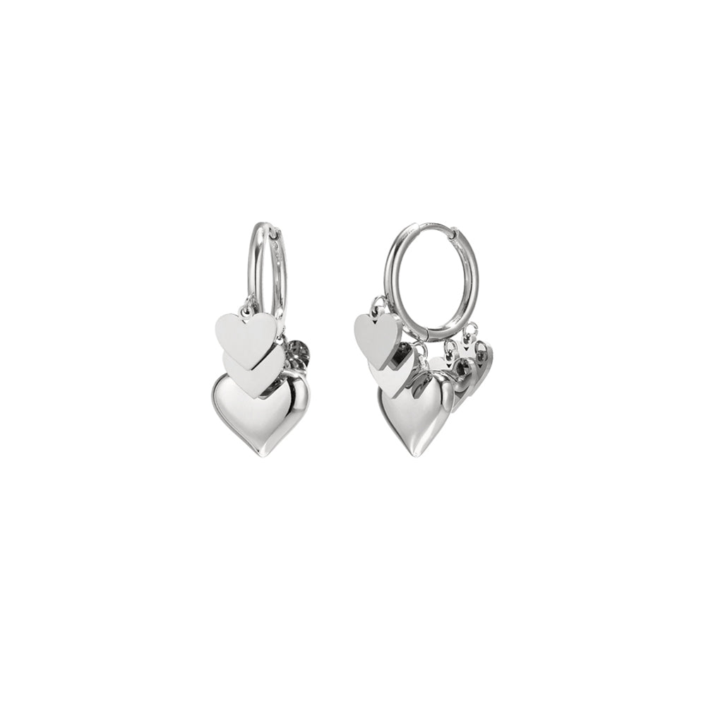 True Affection Oorbellen Zilverkleurig voorkant - Mae Lilly