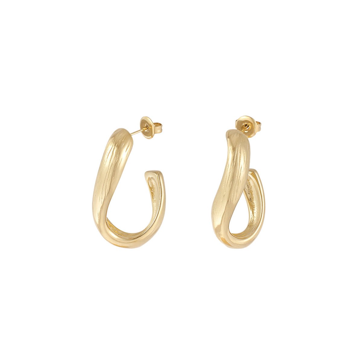 Twisted Elegance Oorbellen Goudkleurig
