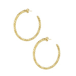 Twisted Hoop Large Oorbellen Goudkleurig