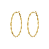 Twisted Hoops Oorbellen Maat L Goudkleurig