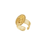 Vintage Vibes Large Ring Goudkleurig