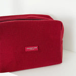 Make-up Tas Waffle Burgundy foto 6 - Mae Lilly