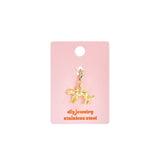 Wild Leopard Diy Charm Goudkleurig