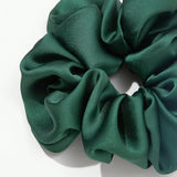 Smaragd Green Satin Look XL Scrunchie
