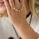 Crystal Rain Ring Set Goudkleurig