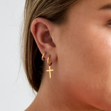 Grace Cross Oorbellen Zilverkleurig