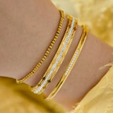 Geometric Shine Bangle Armband Goudkleurig