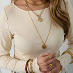 Bold Heart Link Ketting Goudkleurig detail - Mae Lilly