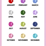Birthstone Ketting Goudkleurig (12 varianten)