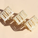 Haarklem Recht Klein Marble Beige & White