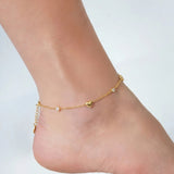 Sparkling Heart Enkelband Goudkleurig