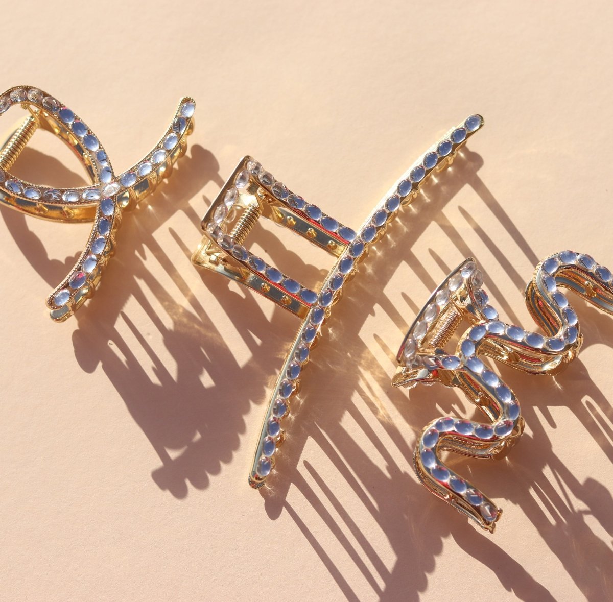 Haarklem Wave Beads Goudkleurig
