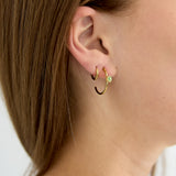 Ruby Glow Hoop Oorbellen Goudkleurig