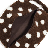 Make-up Tas Handvat Teddy Brown Dots