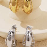 Sculpted Hoop Oorbellen Goudkleurig