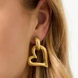 Heartbeat Hoops Oorbellen Goudkleurig