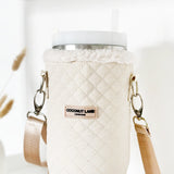 Tumbler Carry Case Quilted Cream