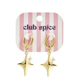 Glittering Star Pendant Oorbellen Goudkleurig