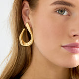 Flowy Hoops Oorbellen Zilverkleurig