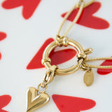 Heart Jewelry Diy Charm Goudkleurig