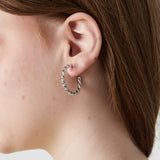 Luxe Twisted Hoops Clip Oorbellen Zilverkleurig