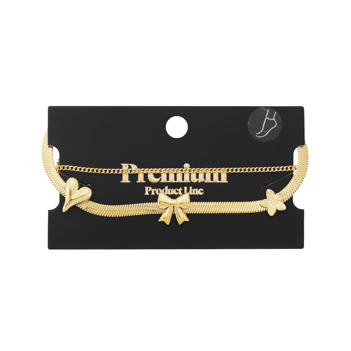 Charming Bow Enkelbandje Goudkleurig