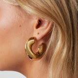 Chunky Bold Hoops Oorbellen Zilverkleurig