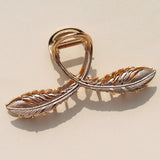 Hair clip Swirl Feathery Gold