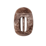 Haarclip Flat Oval Soft Stone