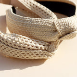 Haarband Summer Raffia Beige