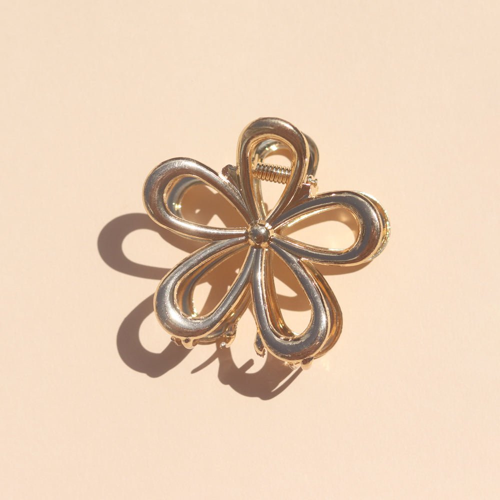 Haarklem Open Flower Goudkleurig