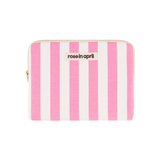 Neon Pink Stripes iPad Hoes voorkant - Mae Lilly