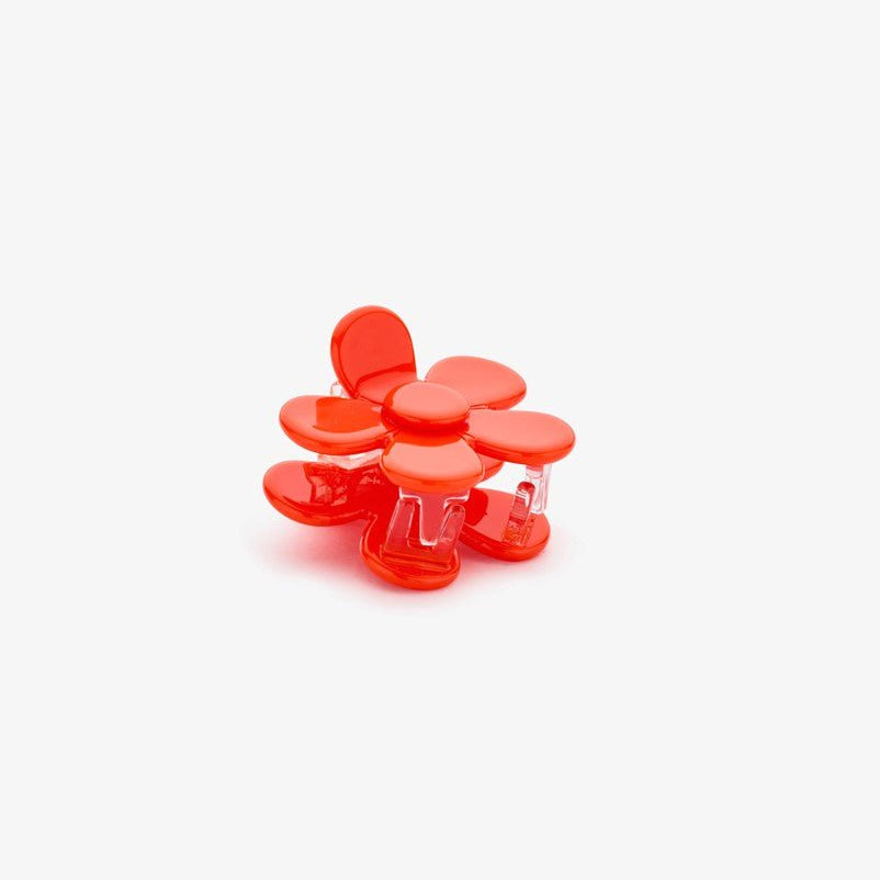 Haarklem Mini Flower Hot Orange Red