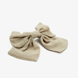Haarstrik Cute Hair Bow Linnen Beige