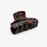 Hair Clip Shiny Straight Red Marble