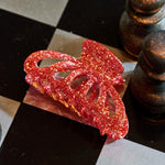 Haarklem Round Effect Red Glitters