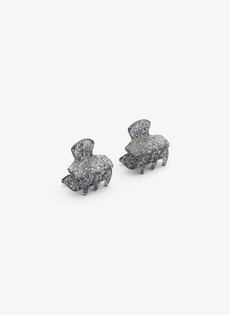 Haarklem Duo Party Glitters Zilverkleurig