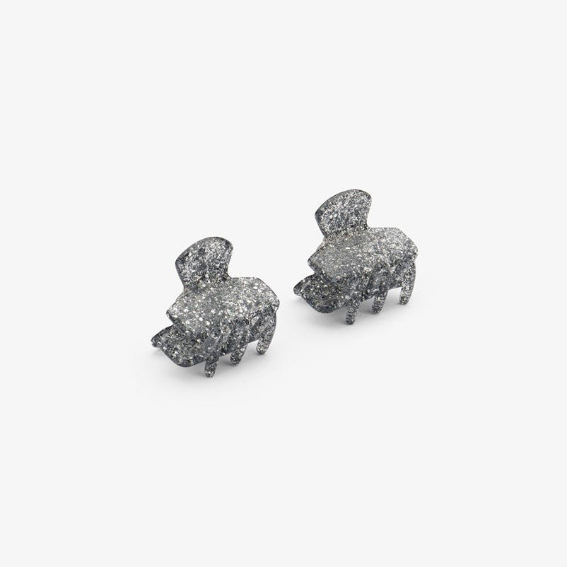 Haarklem Duo Party Glitters Zilverkleurig