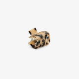 Hair Clip Small Square Tortoise Beige/Black
