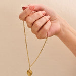 Round Stone Nature Ketting Goudkleurig