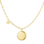 Chain Coin & Good Luck Ketting Goudkleurig