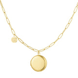 Chain Coin & Good Luck Ketting Goudkleurig