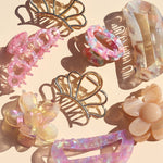 Haarklem Round Effect Marble Cute Pink