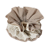 Brown Check Scrunchie