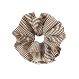 Brown Check Scrunchie